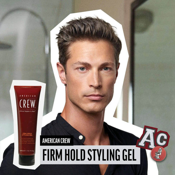 Finished Hairstyle with Firm Hold Styling Gel by American Crew