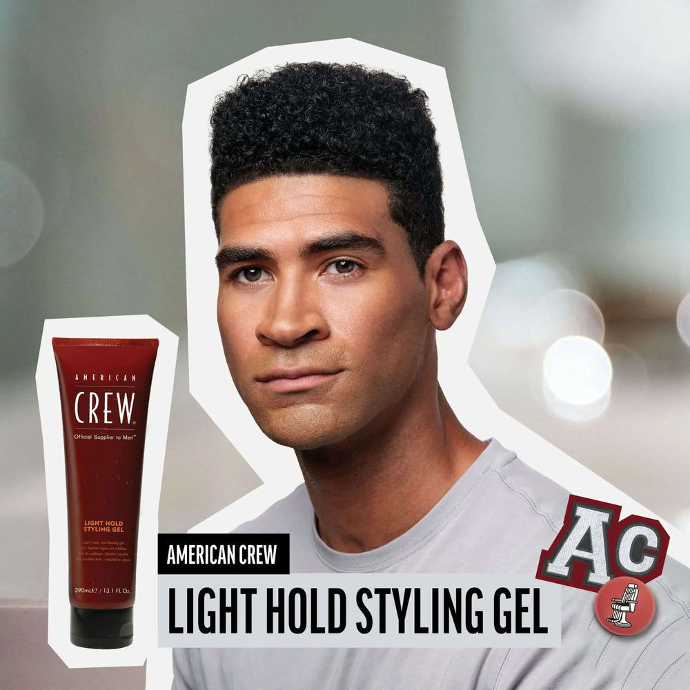 Finished Hairstyle with Light Hold Styling Gel by American Crew