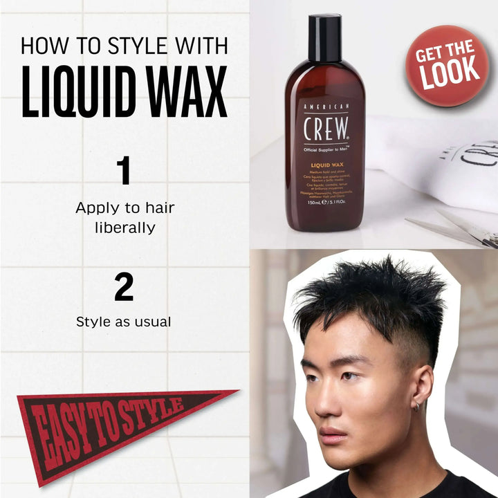 American Crew Liquid Wax How-To-Use