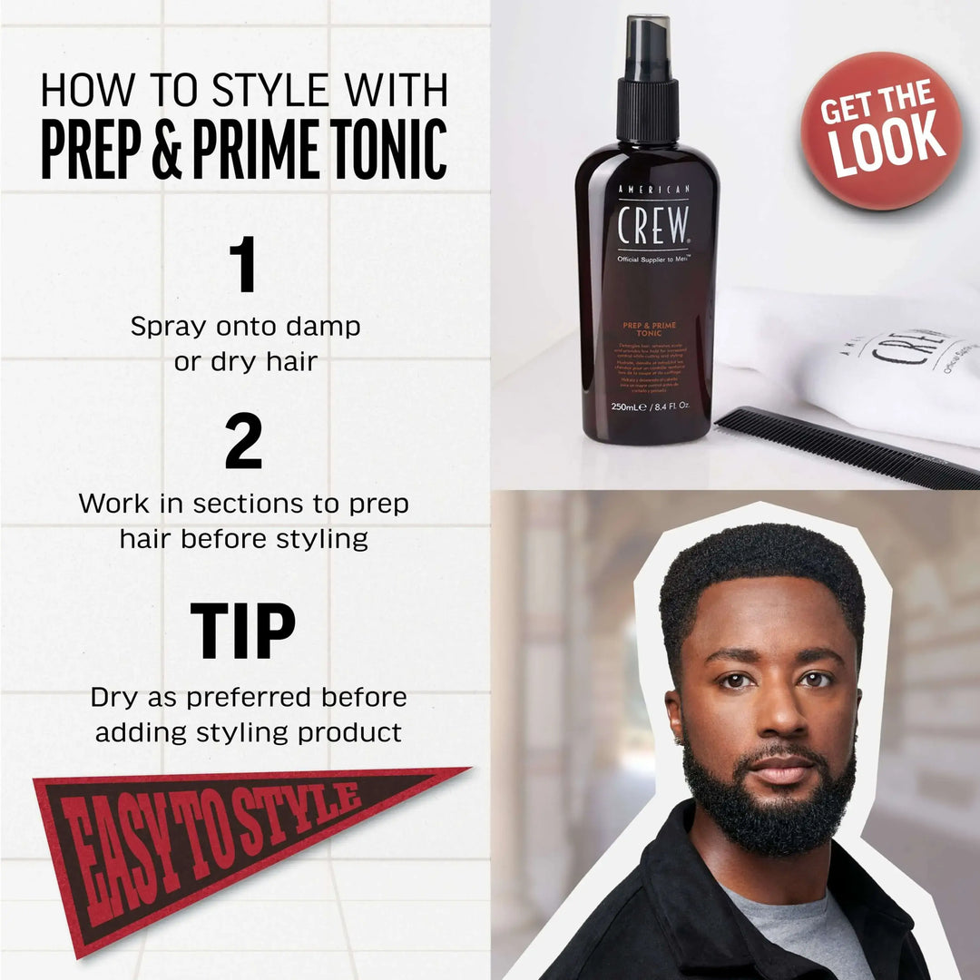 American Crew Prep Prime Tonic How-To-Use