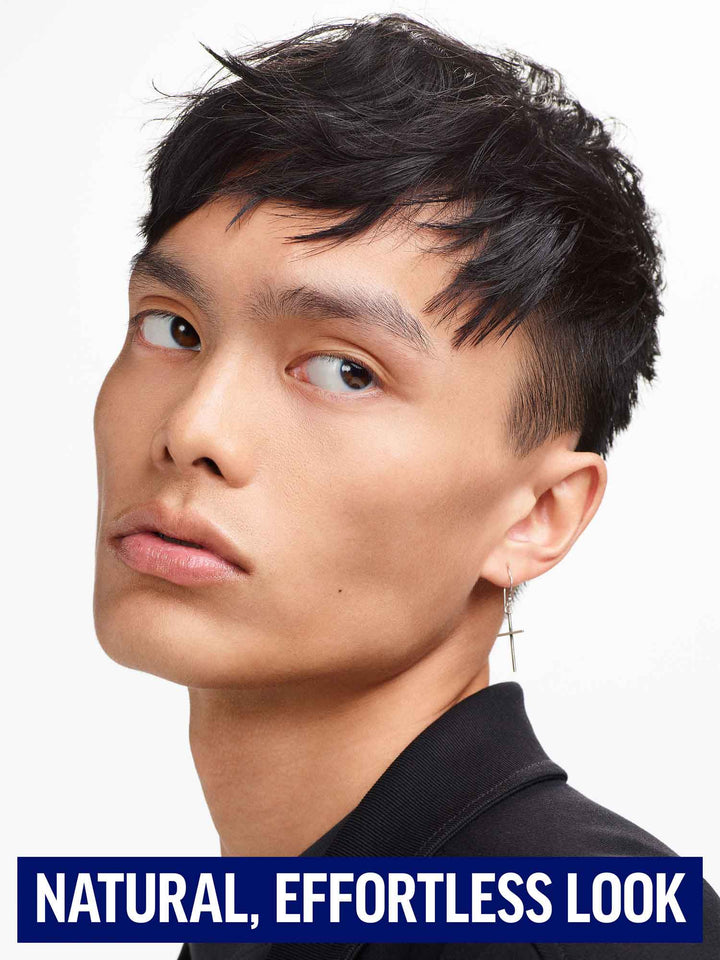 Whip styling puck on model showing natural, effortless look